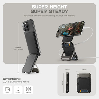 Magnetic Wallet with Stand, RFID & Card Holder for iPhone
