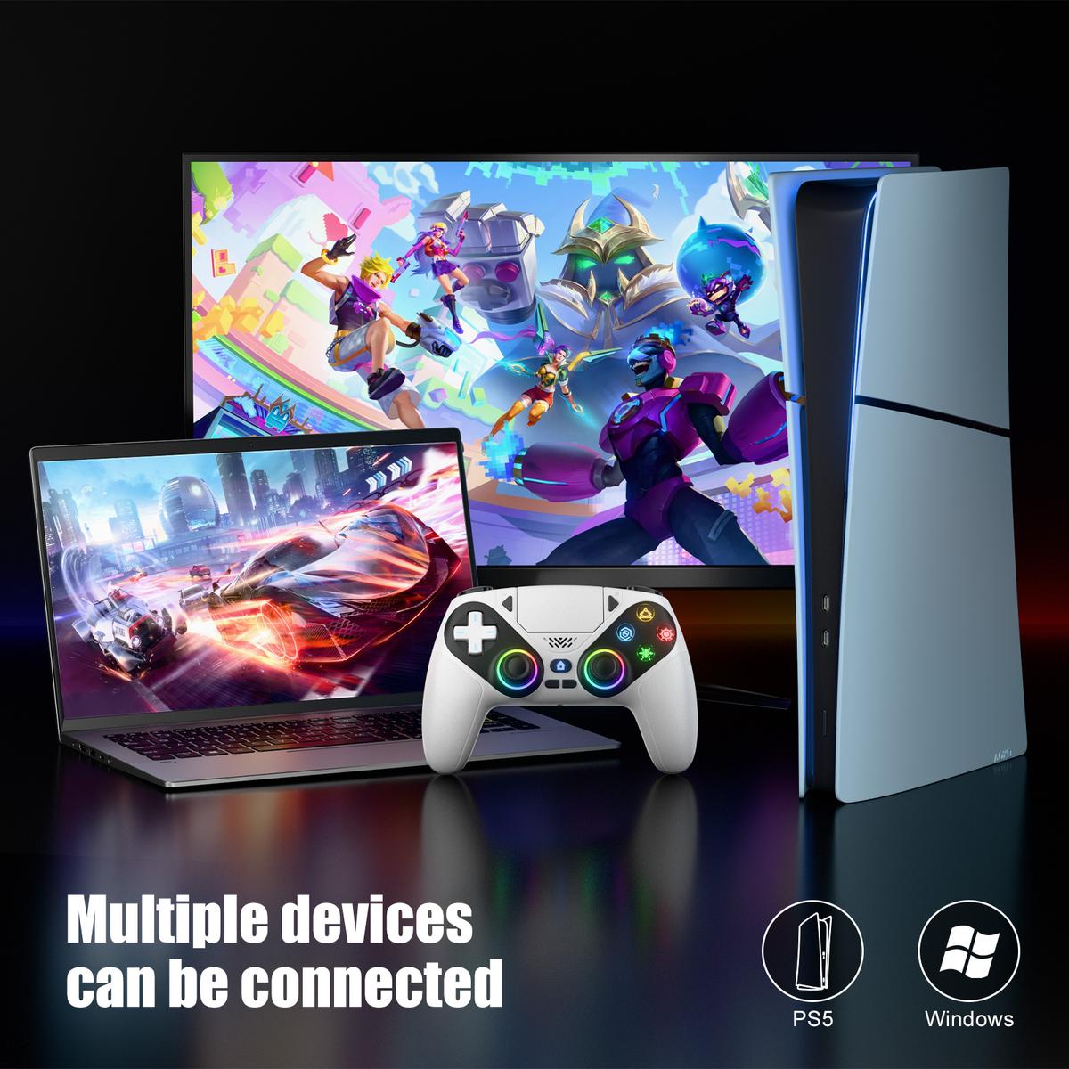 Wireless Pro Controller for PS5 – Anti-Drift, RGB LED, Dual Vibration, Motion Control, Programmable Buttons, 1000mAh Fast Charge  If you want a shorter, punchier version for TikTok or mo