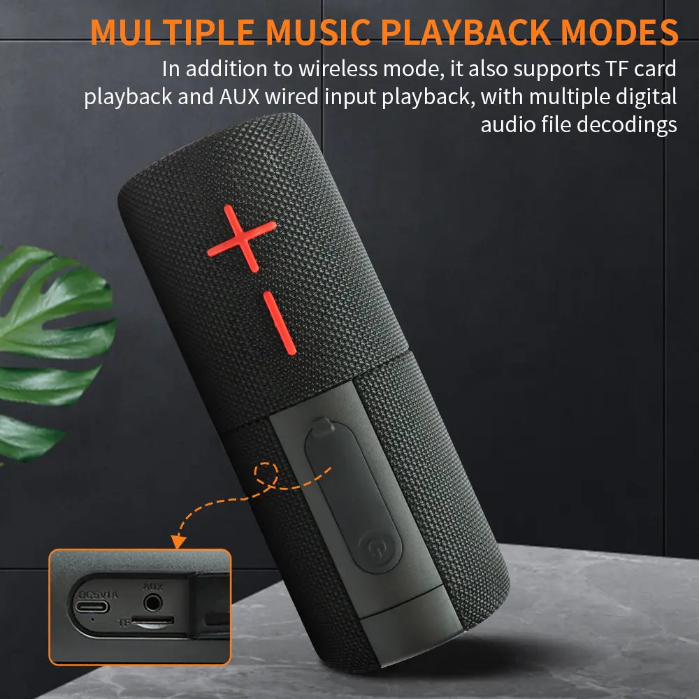 Portable 2-in-1 Bluetooth Speaker with Subwoofer, Travel Ready