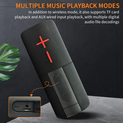 Portable 2-in-1 Bluetooth Speaker with Subwoofer, Travel Ready