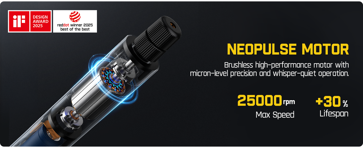 Mini Cordless Rotary Tool Kit, 5-Speed 25,000 RPM, 35 Accessories for Engraving, Sanding & DIY Crafts