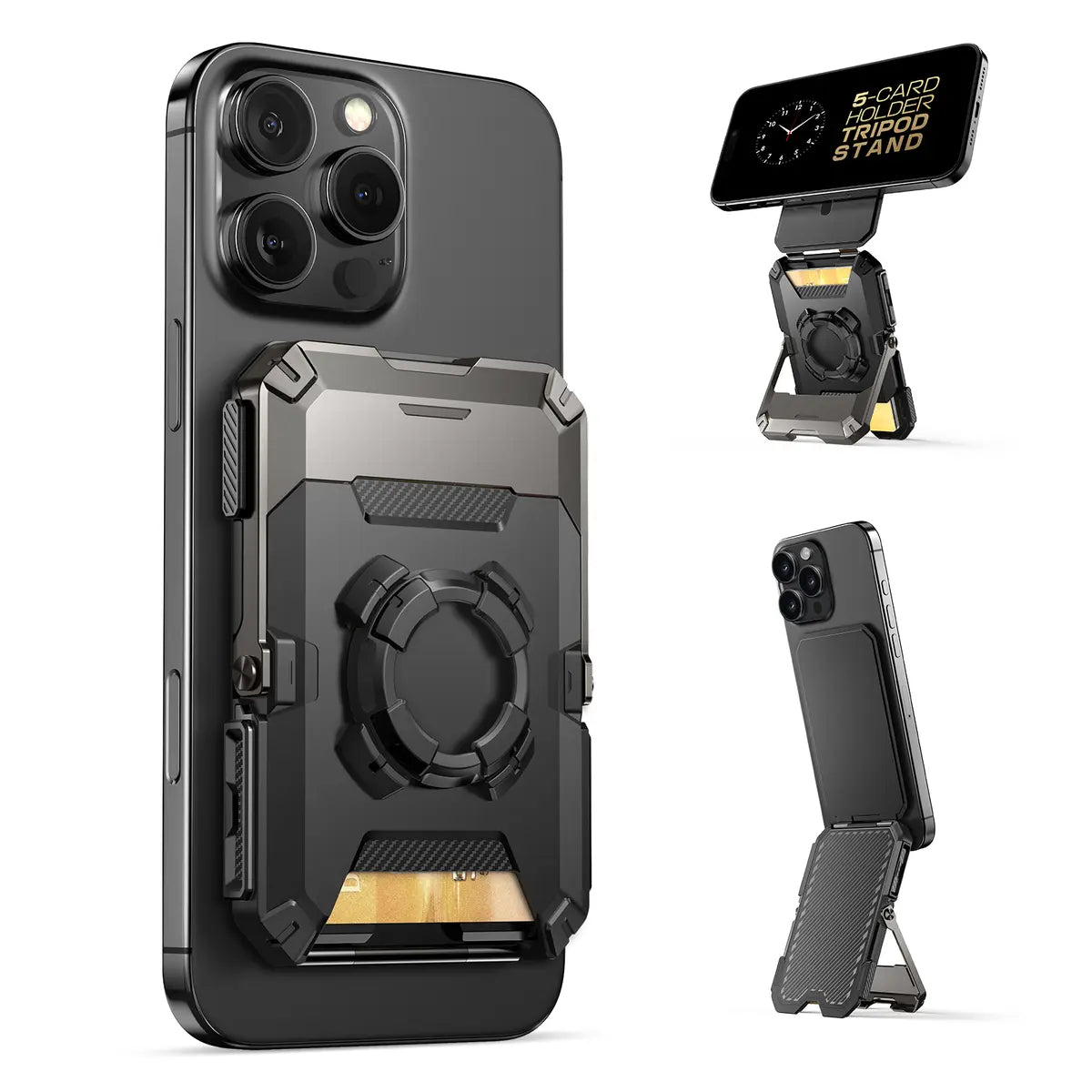 Magnetic Wallet with Stand, RFID & Card Holder for iPhone